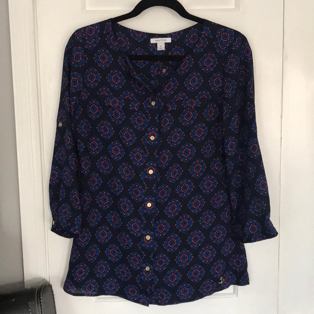 Patterned Nautica blouse